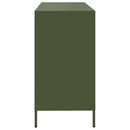 vidaXL olívazöld hidegen hengerelt acél tálalószekrény 135x39x73,5 cm