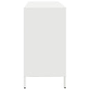 vidaXL fehér hidegen hengerelt acél tálalószekrény 135x39x73,5 cm