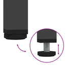 vidaXL fekete hidegen hengerelt acél tálalószekrény 135x39x103,5 cm