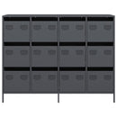 vidaXL antracit hidegen hengerelt acél tálalószekrény 135x39x103,5 cm