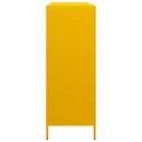 vidaXL mustársárga hidegen hengerelt acél tálalószekrény