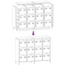 vidaXL mustársárga hidegen hengerelt acél tálalószekrény