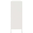 vidaXL fehér hidegen hengerelt acél tálalószekrény 135x39x103,5 cm