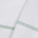 vidaXL 5 db fehér tisztító kendők zöld csíkokkal 50 x 60 cm