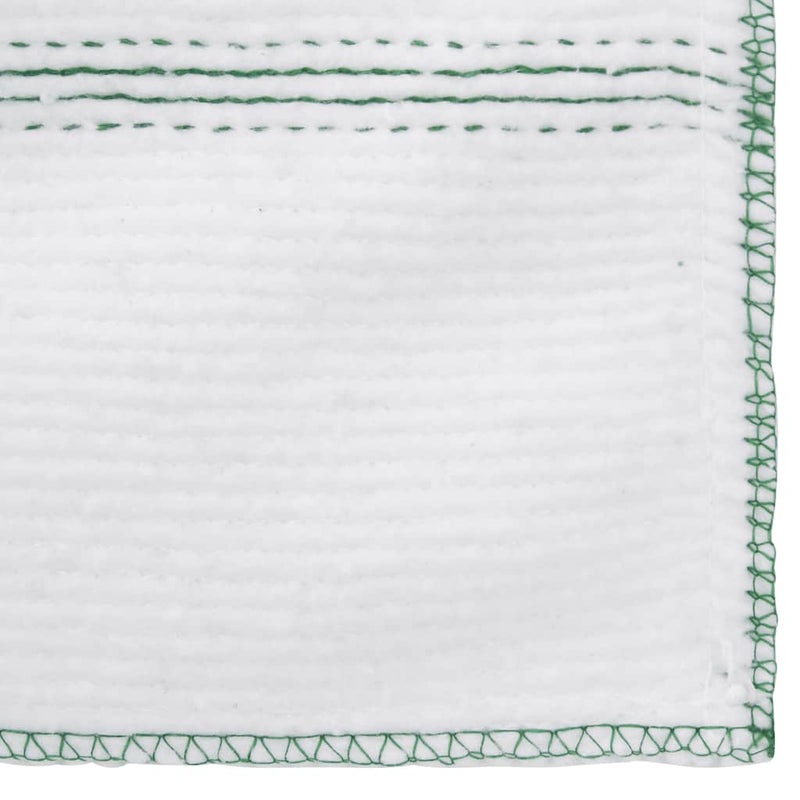 vidaXL 5 db fehér tisztító kendők zöld csíkokkal 50 x 60 cm