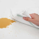 vidaXL 10 db fehér tisztító kendők zöld csíkokkal 50 x 60 cm