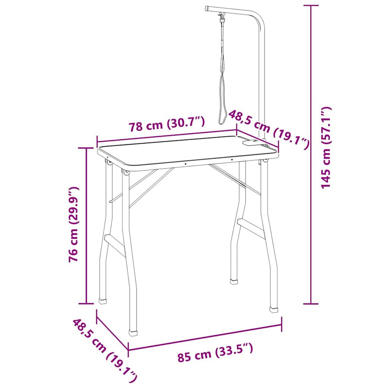 vidaXL állítható fürdető kozmetikai asztal kutyáknak macskáknak