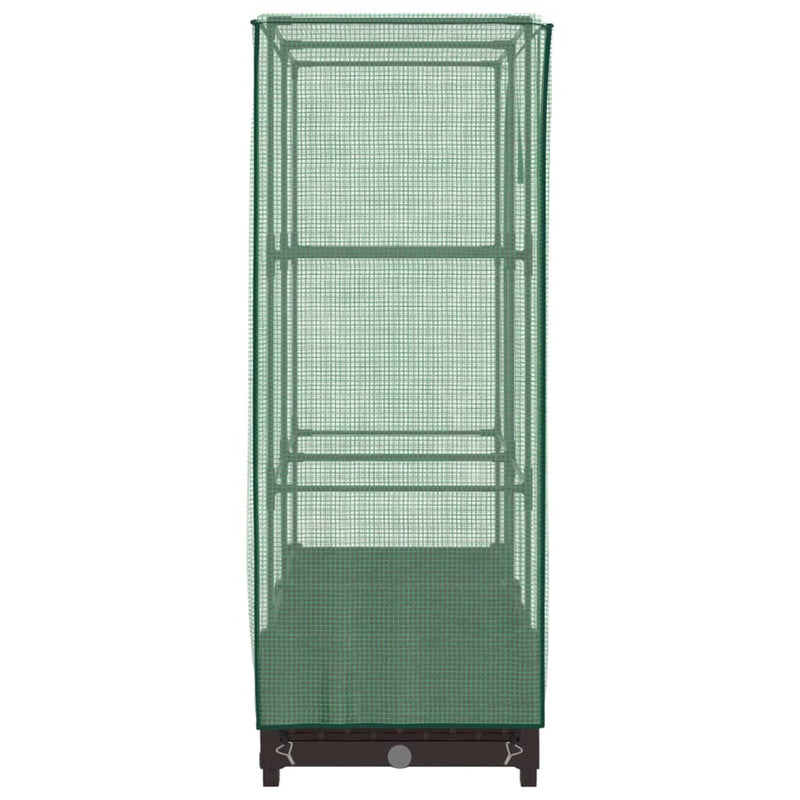 vidaXL rattan megjelenésű magaságyás melegháztakaróval 80x40x123 cm