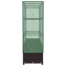vidaXL rattan megjelenésű magaságyás melegháztakaróval 160x40x138 cm