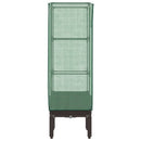vidaXL rattan megjelenésű magaságyás melegháztakaróval 40x40x140 cm