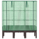 vidaXL rattan megjelenésű magaságyás melegháztakaróval 120x40x140 cm