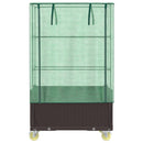 vidaXL rattan megjelenésű magaságyás borítással/kerékkel 80x50x182 cm