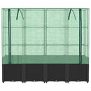 vidaXL rattan hatású magaságyás üvegháztakaróval 160 x 40 x 153 cm