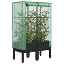 vidaXL rattan megjelenésű magaságyás melegháztakaróval 80x40x140 cm
