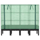 vidaXL rattan megjelenésű magaságyás melegháztakaróval 160x40x140 cm