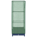 vidaXL rattan megjelenésű magaságyás melegháztakaróval 40x40x123 cm