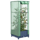 vidaXL rattan megjelenésű magaságyás melegháztakaróval 40x40x123 cm