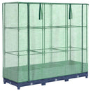 vidaXL rattan hatású magaságyás üvegháztakaróval 120 x 40 x 123 cm