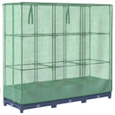 vidaXL rattan hatású magaságyás üvegháztakaróval 120 x 40 x 123 cm