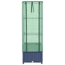 vidaXL rattan megjelenésű magaságyás melegháztakaróval 40x40x139 cm