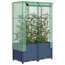 vidaXL rattan megjelenésű magaságyás melegháztakaróval 80x40x138 cm