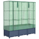 vidaXL rattan megjelenésű magaságyás melegháztakaróval 120x40x138 cm