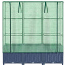 vidaXL rattan megjelenésű magaságyás melegháztakaróval 120x40x138 cm