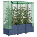 vidaXL rattan megjelenésű magaságyás melegháztakaróval 120x40x138 cm