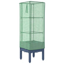 vidaXL rattan megjelenésű magaságyás melegháztakaróval 40x40x140 cm
