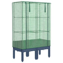 vidaXL rattan megjelenésű magaságyás melegháztakaróval 80x40x140 cm