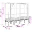 vidaXL rattan megjelenésű magaságyás melegháztakaróval 160x40x140 cm