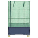 vidaXL rattan megjelenésű magaságyás borítással/kerékkel 80x50x182 cm