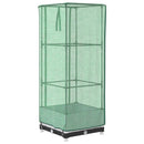 vidaXL rattan megjelenésű magaságyás melegháztakaróval 40x40x123 cm