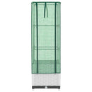vidaXL rattan megjelenésű magaságyás melegháztakaróval 40x40x139 cm