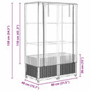 vidaXL rattan megjelenésű magaságyás melegháztakaróval 80x40x138 cm