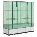 vidaXL rattan megjelenésű magaságyás melegháztakaróval 120x40x138 cm