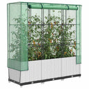 vidaXL rattan megjelenésű magaságyás melegháztakaróval 120x40x138 cm