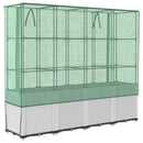 vidaXL rattan megjelenésű magaságyás melegháztakaróval 160x40x153 cm