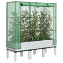 vidaXL rattan megjelenésű magaságyás melegháztakaróval 120x40x140 cm