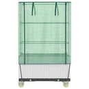 vidaXL rattan megjelenésű magaságyás borítással/kerékkel 80x50x182 cm