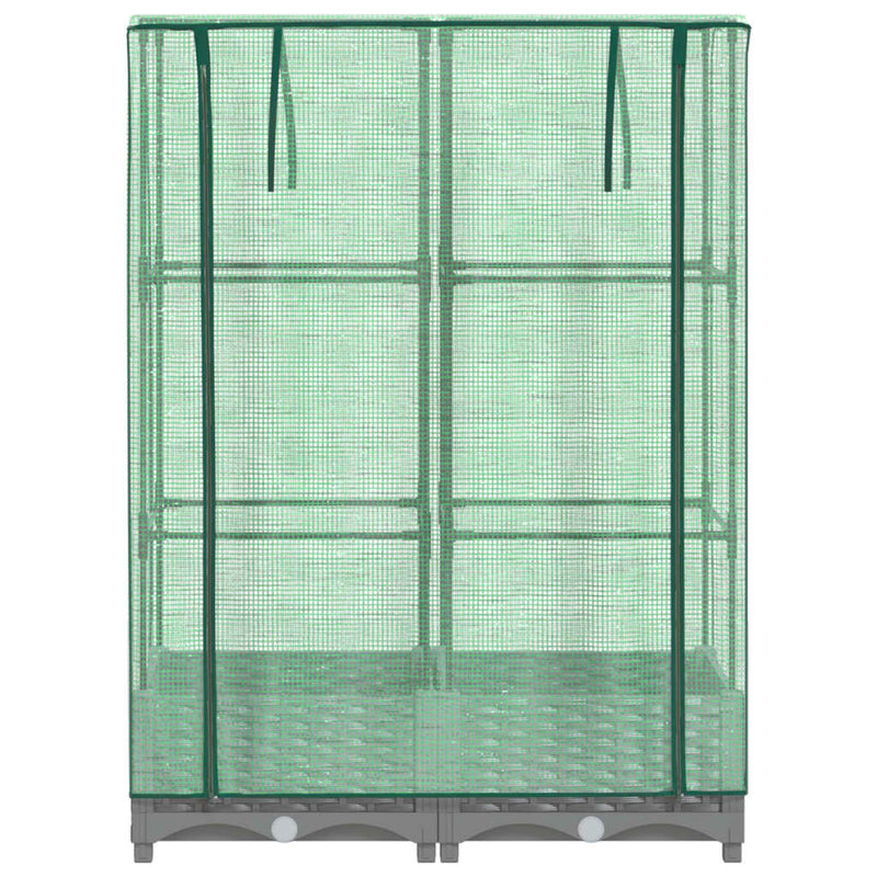 vidaXL rattan megjelenésű magaságyás melegháztakaróval 80x40x123 cm