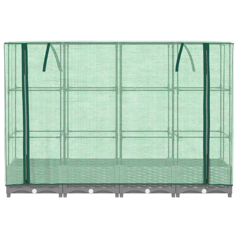 vidaXL rattan megjelenésű magaságyás melegháztakaróval 160x40x123 cm