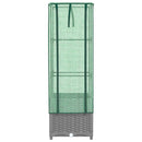 vidaXL rattan megjelenésű magaságyás melegháztakaróval 40x40x139 cm
