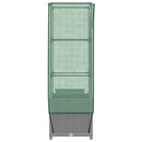 vidaXL rattan megjelenésű magaságyás melegháztakaróval 40x40x139 cm