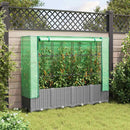 vidaXL rattan megjelenésű magaságyás melegháztakaróval 160x40x138 cm