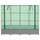 vidaXL rattan megjelenésű magaságyás melegháztakaróval 160x40x138 cm