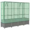 vidaXL rattan megjelenésű magaságyás melegháztakaróval 160x40x138 cm