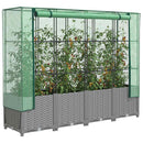 vidaXL rattan megjelenésű magaságyás melegháztakaróval 160x40x138 cm