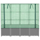 vidaXL rattan megjelenésű magaságyás melegháztakaróval 160x40x153 cm