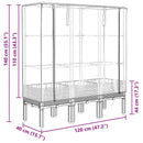 vidaXL rattan megjelenésű magaságyás melegháztakaróval 120x40x140 cm